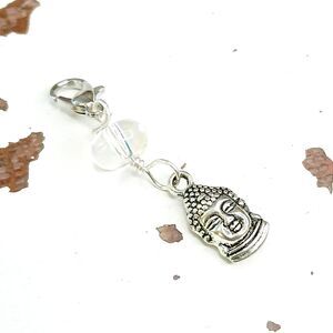 Silver Buddha Charm Zipper Pull